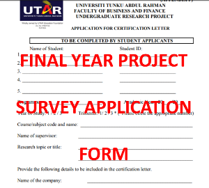 FYP survey Application Form